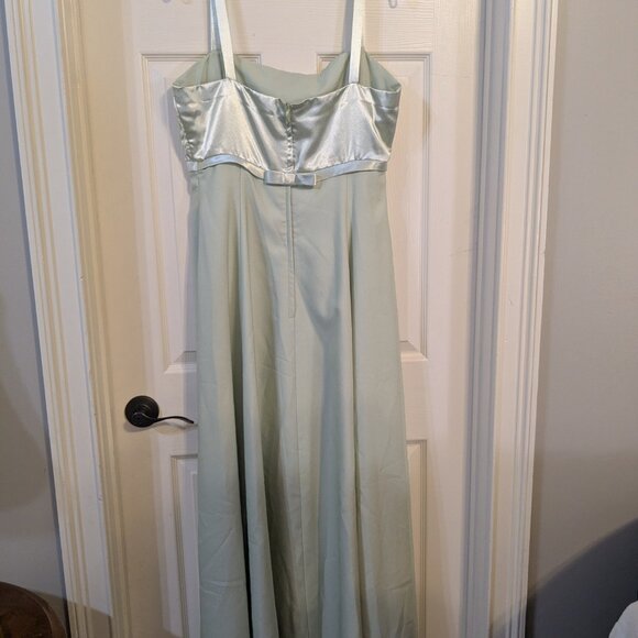 Mori Lee Custom Mint Green Formal Gown with Matching Shawl | Floor Length Dress - Picture 3 of 5